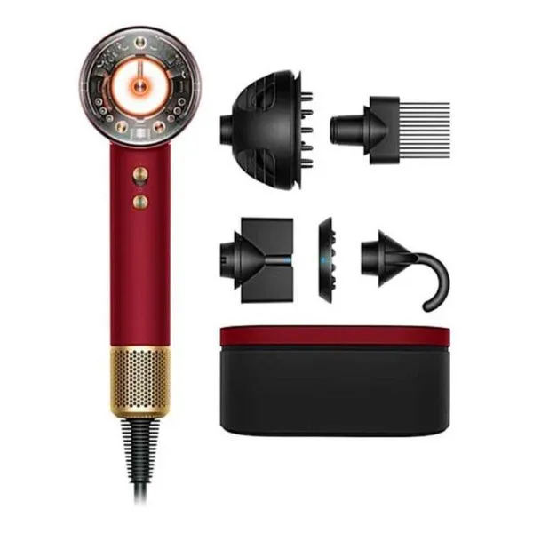 Фен Dyson HD16 Supersonic Nural Hair Dryer Straight+Wavy Gift Edition Red Velvet/Gold